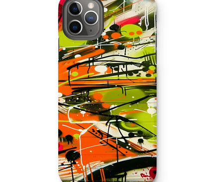 Neon Splatter Symphony: Urban Graffiti Art Tough Phone Case - D'Sare