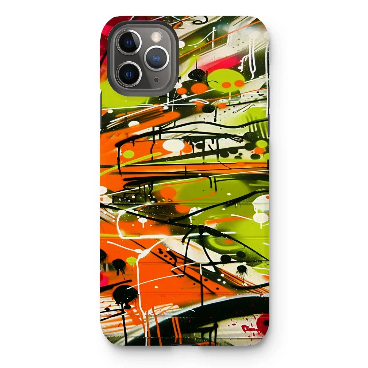 Neon Splatter Symphony: Urban Graffiti Art Tough Phone Case - D'Sare