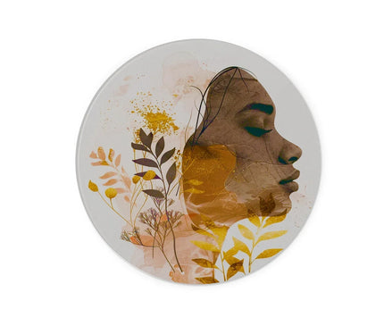 Golden Harmony Silhouette  Glass Chopping Board - D'Sare