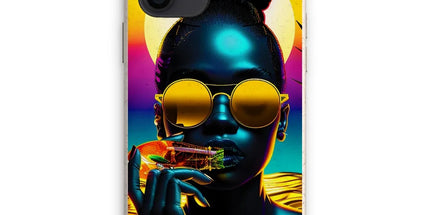 Tropical Sunset Dreams : Neon Vibes Eco Phone Case by Prodigi