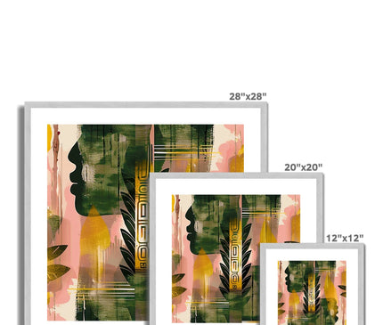 Echos of Duality Golden Pink Reflection Antique Framed & Mounted Print