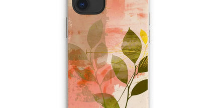 Peach Golden Leafy Escape Eco Phone Case by Prodigi