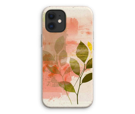Peach Golden Leafy Escape 06 Eco Phone Case Eclectic Art - D'Sare