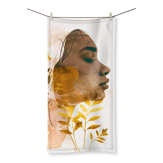 Golden Harmony Silhouette 06 Towel