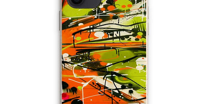 Neon Splatter Symphony: Urban Graffiti Art Eco Phone Case by Prodigi