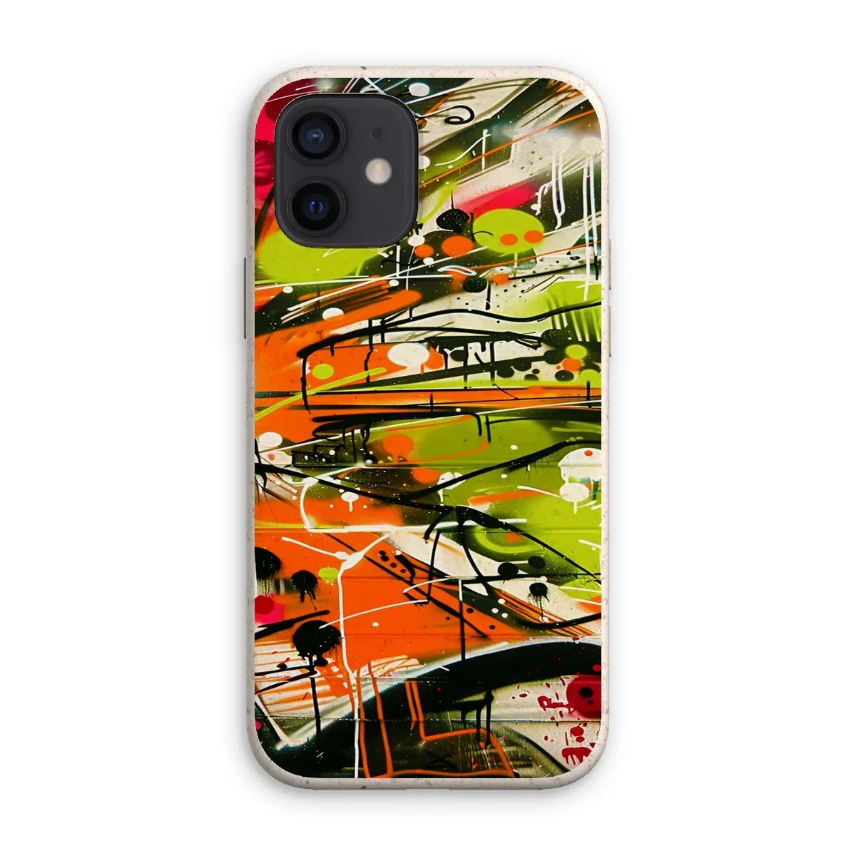 Neon Splatter Symphony: Urban Graffiti Art Eco Phone Case - D'Sare