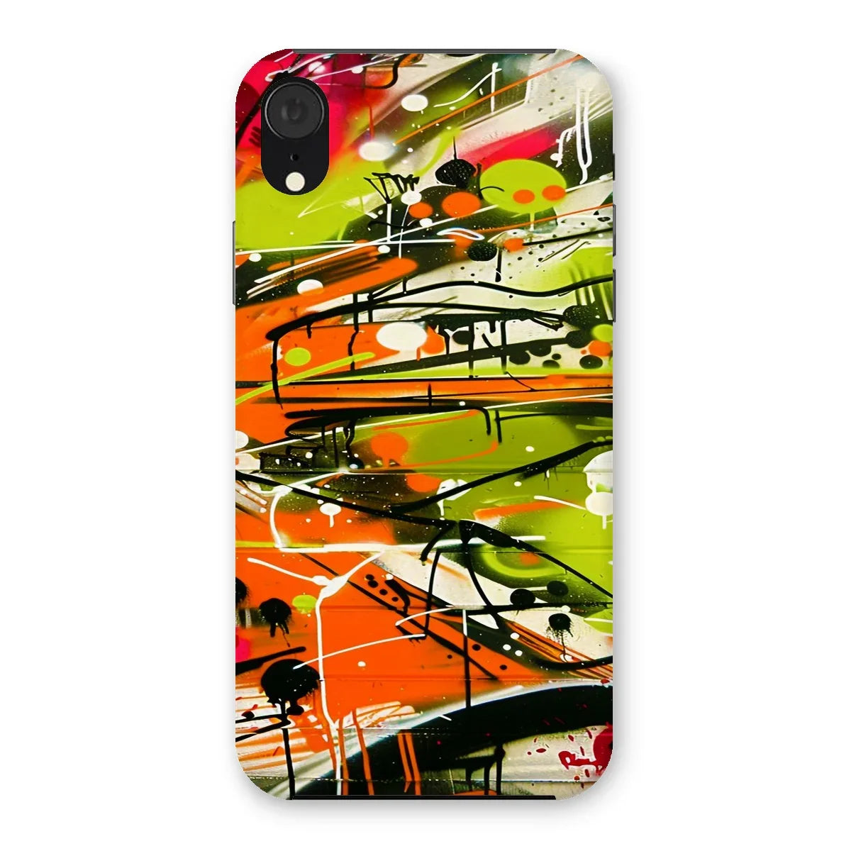 Neon Splatter Symphony: Urban Graffiti Art Snap Phone Case - D'Sare