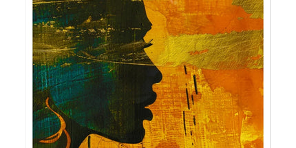 Golden Afrocentric Silhouette Sticker by Prodigi