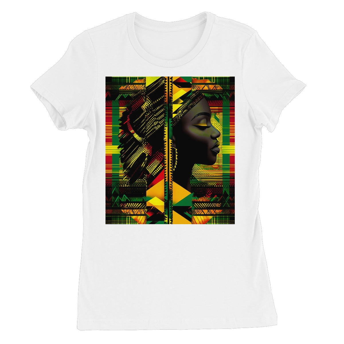 Abstract Red and Green Black Queen Fusion Women's Favourite T-Shirt
