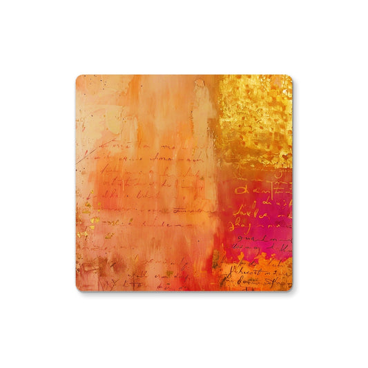 Warm Amber Seranade Coaster Eclectic Art - D'Sare