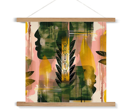 Echos of Duality Golden Pink Reflection Fine Art Print with Hanger