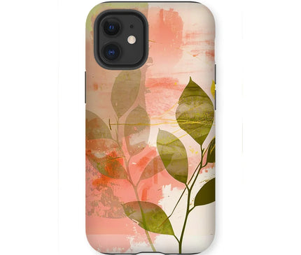 Peach Golden Leafy Escape 06 Tough Eclectic Art Phone Case - D'Sare
