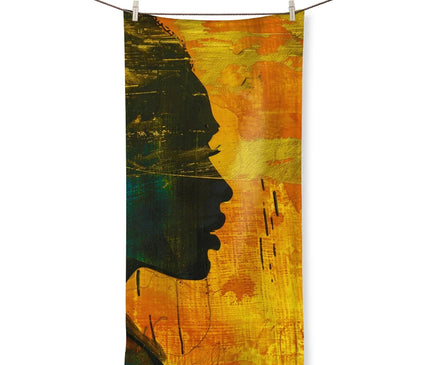 Golden Afrocentric Silhouette Towel - D'Sare