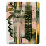 Echoes of Life: Afrocentric Meditation Peach and Gold Abstract Art Eclectic  Tablet Cases