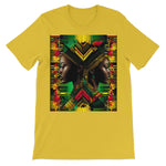 African Print Red Green Yellow Twin Energy  Unisex Short Sleeve T-Shirt - D'Sare