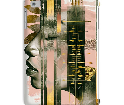 Peach and Gold Abstract Tablet Cases