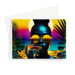 Tropical Sunset Dreams : Neon Vibes  Greeting Card