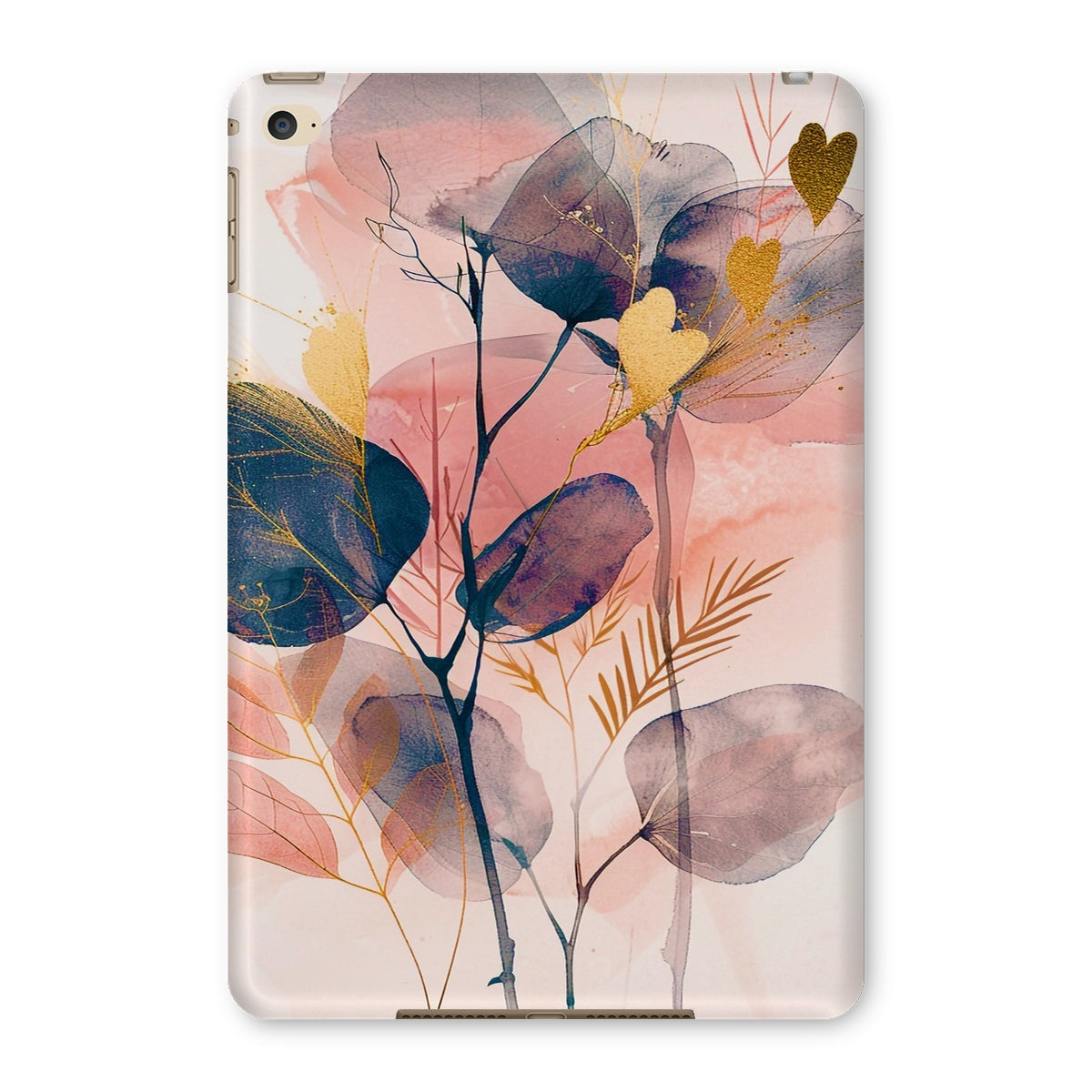 Peachy Blue Golden Flora Escape  Tablet Cases - D'Sare