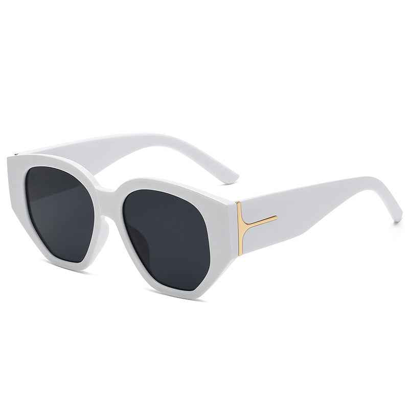 New Trend Big Frame Women Sunglasses Irregular Street Shooting Sunglasses Men Retro Wide Frame Glasses