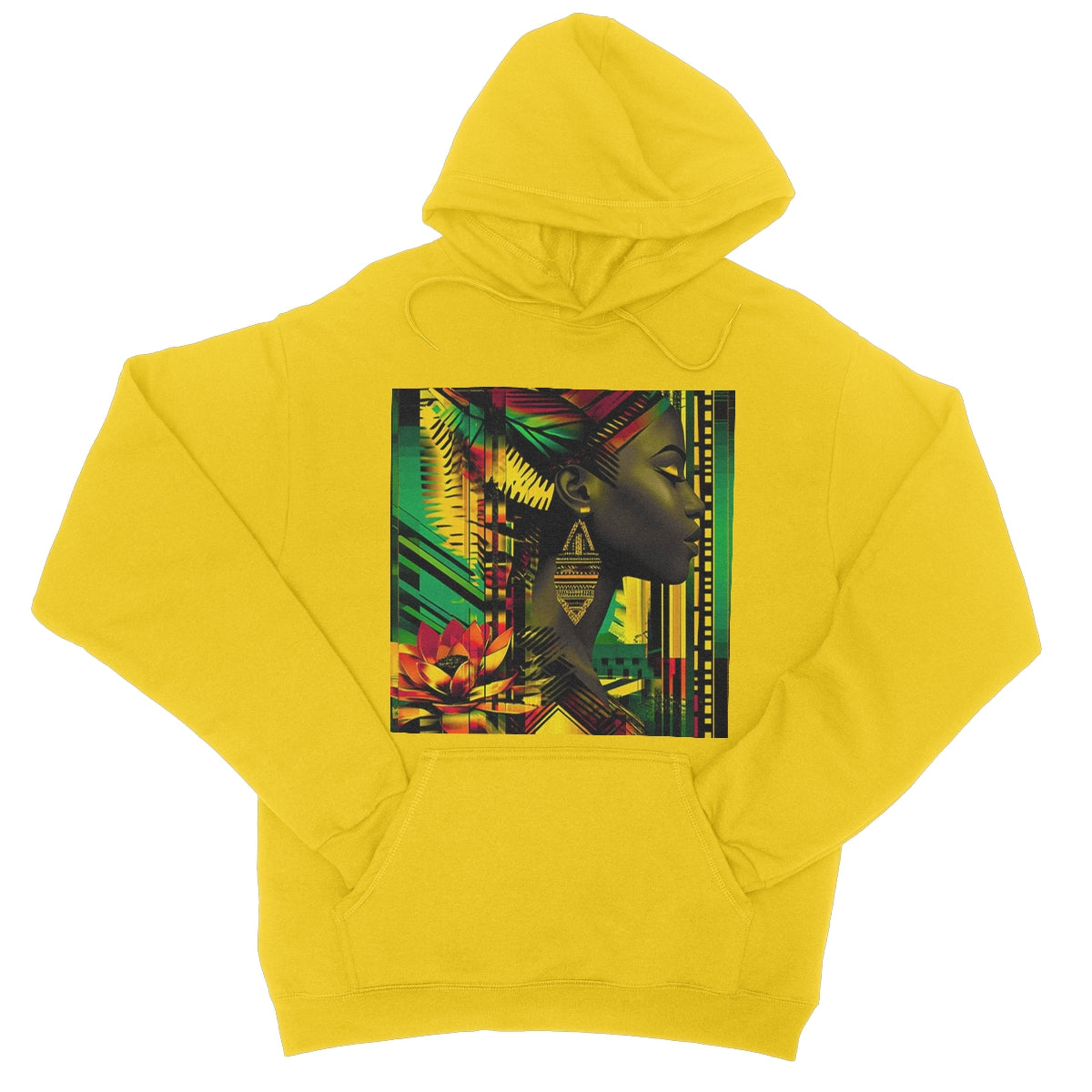 African Print Empress  College Hoodie - D'Sare