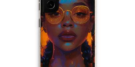 Solar Flare Radiant Soul Beautiful Black Girl Eco Phone Case by Prodigi