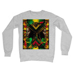 African Print Red Green Yellow Twin Energy  Crew Neck Sweatshirt - D'Sare