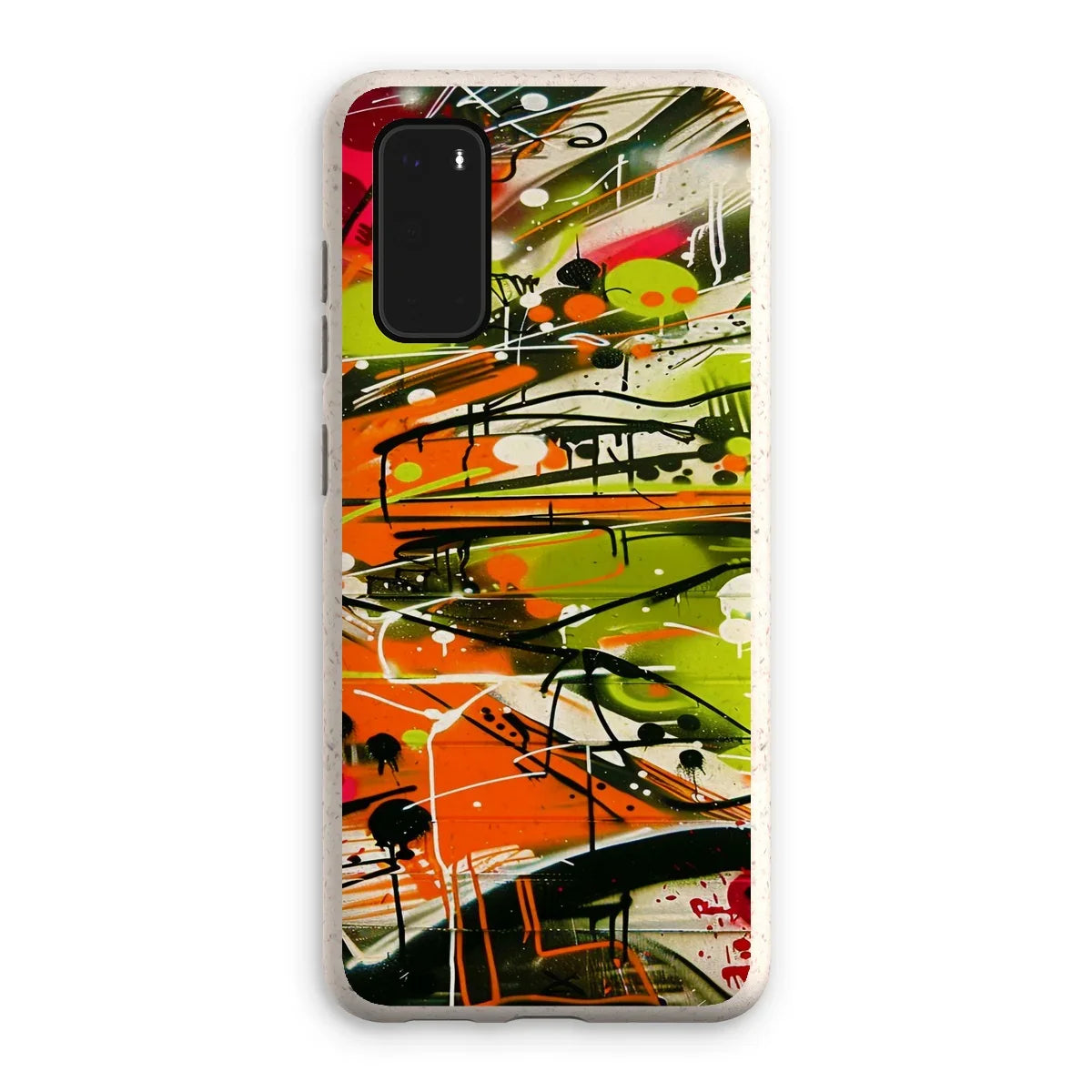 Neon Splatter Symphony: Urban Graffiti Art Eco Phone Case - D'Sare