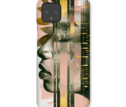 Peach and Gold Abstract Snap Phone Case