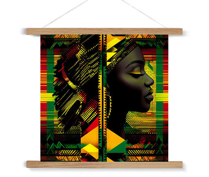 Red and Green Black Queen Fusion Fine Art Print with Hanger