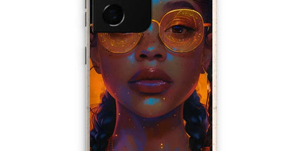 Solar Flare Radiant Soul Beautiful Black Girl Eco Phone Case by Prodigi