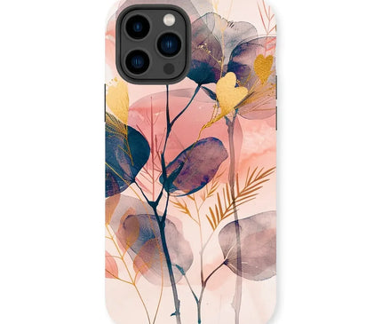 Peachy Blue Golden Flora Escape  Tough Phone Case - D'Sare