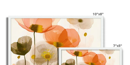 Poppy Echoes Golden Peach Escape Framed Photo Tile by Prodigi