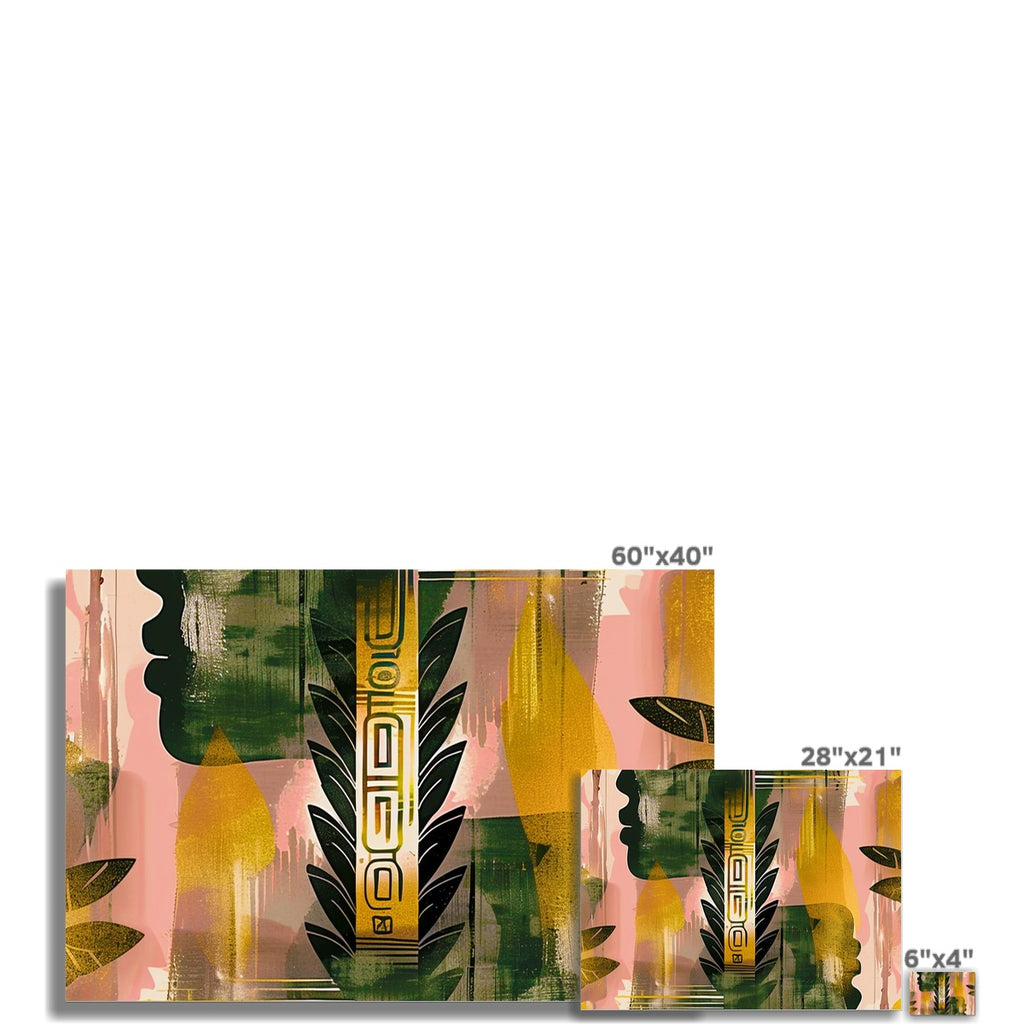 Echos of Duality Golden Pink Reflection Wall Art Poster