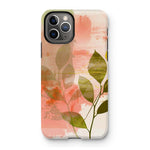 Peach Golden Leafy Escape 06 Tough Eclectic Art Phone Case - D'Sare