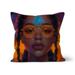 Solar Flare Radiant Soul  Beautiful Black Girl  Cushion