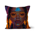 Solar Flare Radiant Soul  Beautiful Black Girl  Cushion - D'Sare