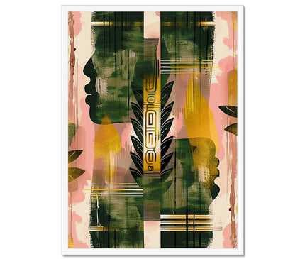 Echos of Duality Golden Pink Reflection Framed Print