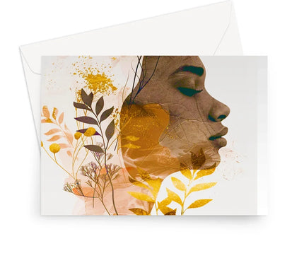 Golden Harmony Silhouette 06 Greeting Card - D'Sare