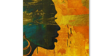 Golden Afrocentric Silhouette Coaster by Prodigi