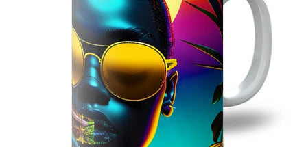 Tropical Sunset Dreams : Neon Vibes Mug by Prodigi