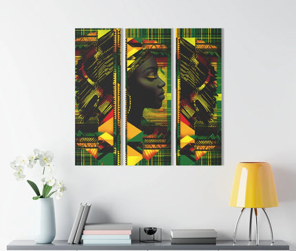 African Fabric of Life: Regal Empress Essence Acrylic Eclectic Wall Art - D'Sare