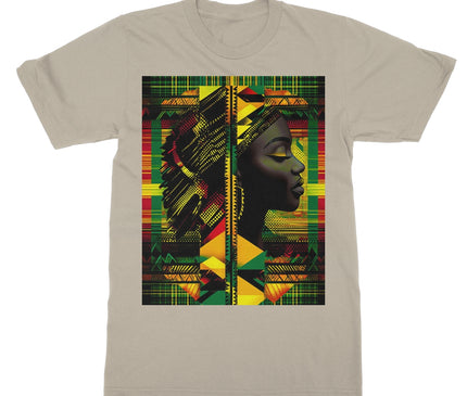 Abstract Red and Green Black Queen Fusion Softstyle T-Shirt