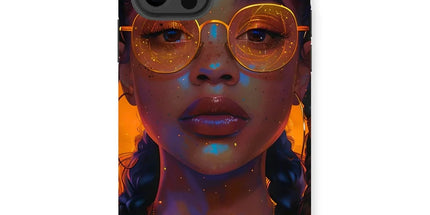 Solar Flare Radiant Soul Beautiful Black Girl Tough Phone Case by Prodigi