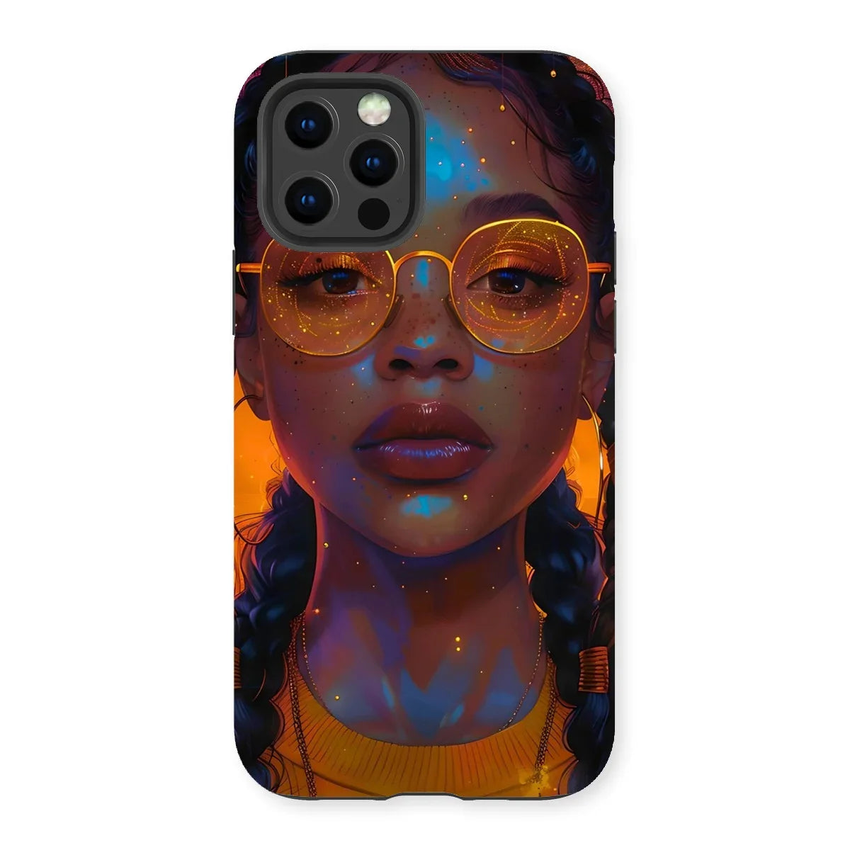 Solar Flare Radiant Soul  Beautiful Black Girl  Tough Phone Case - D'Sare
