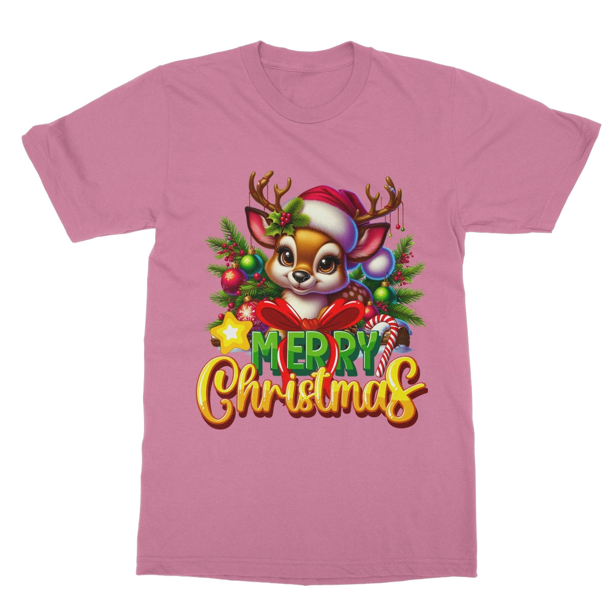 Reindeer Merry Christmas  Softstyle T-Shirt