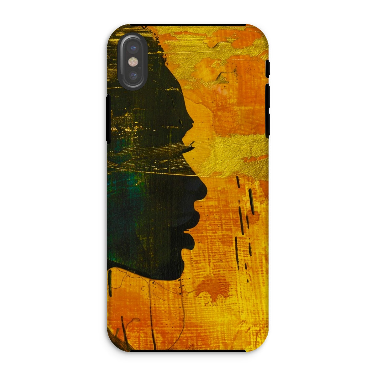 Golden Afrocentric Silhouette Tough Phone Case - D'Sare