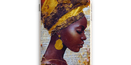 Elegant African Woman Portrait with Gold Headwrap Eco Phone Case by Prodigi