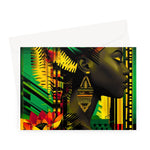 African Print Empress  Greeting Card - D'Sare