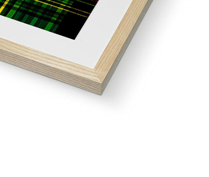 Abstract Red and Green Black Queen Fusion Framed & Mounted Print