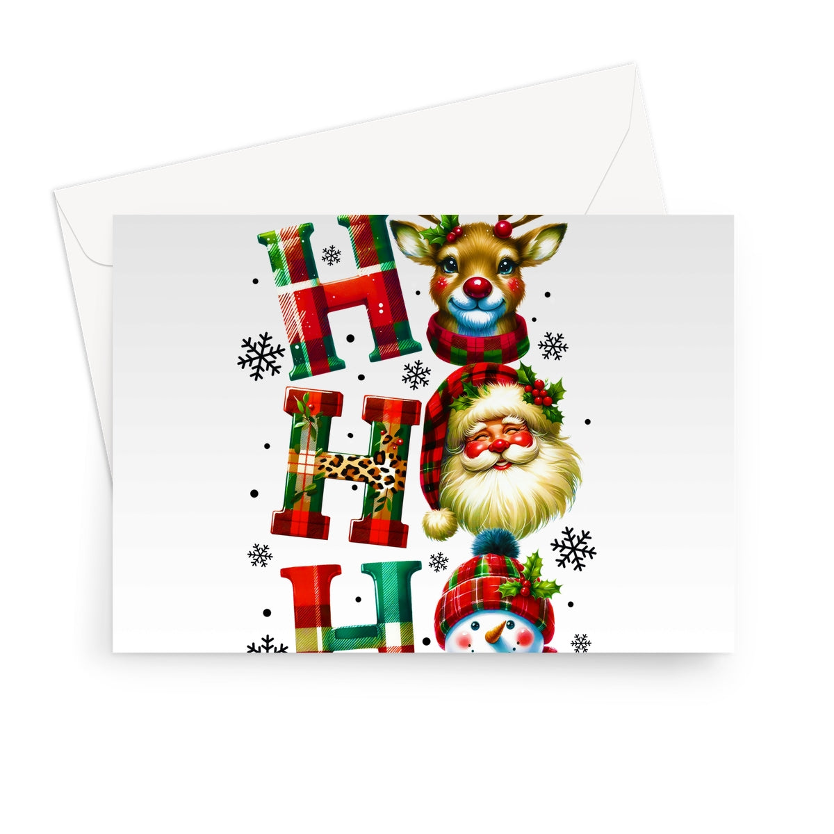 HO HO HO Christmas  Greeting Card